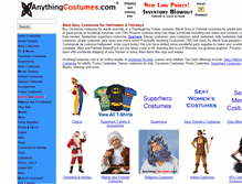 Tablet Screenshot of anythingcostumes.com